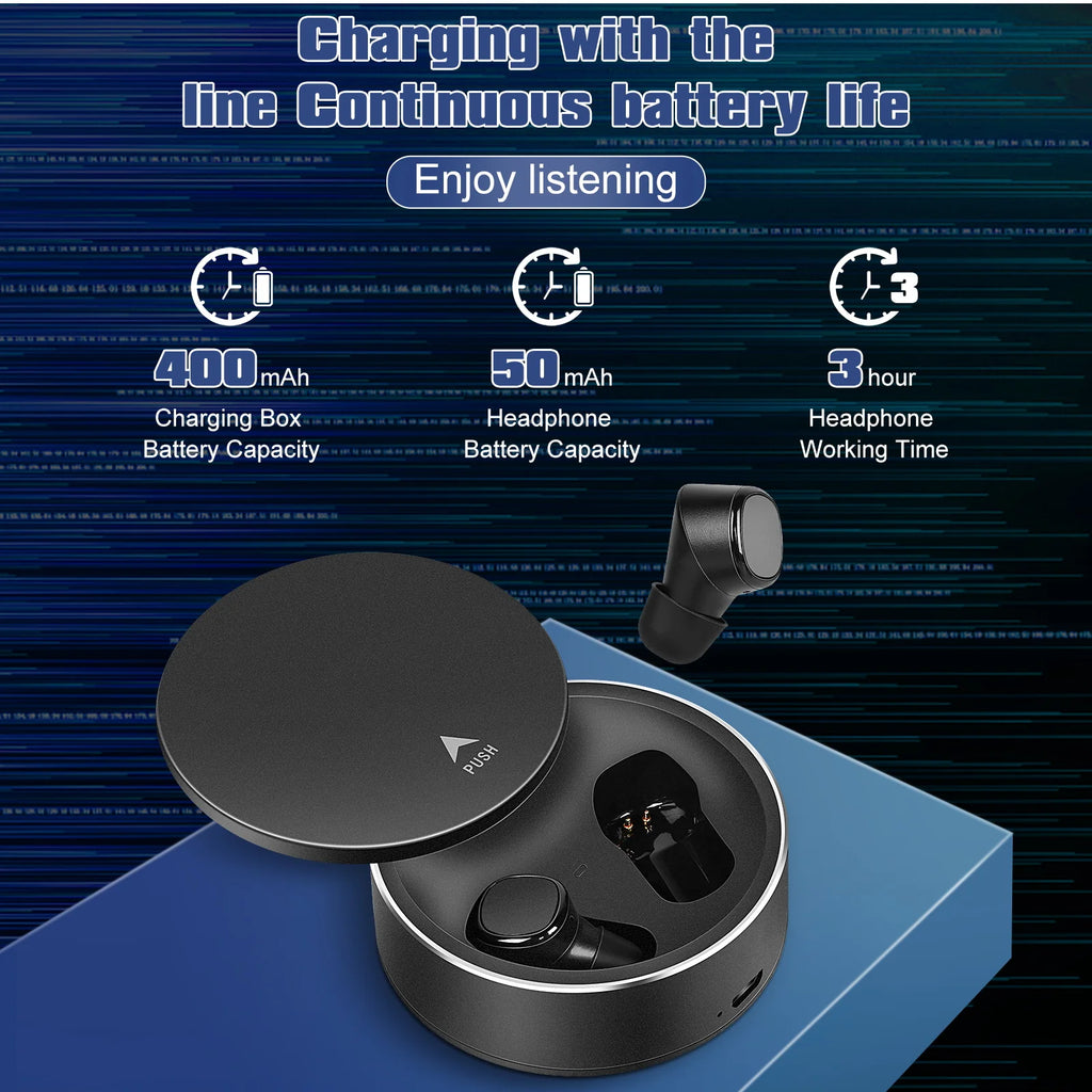 Black True Wireless Earbuds with Mic R74172