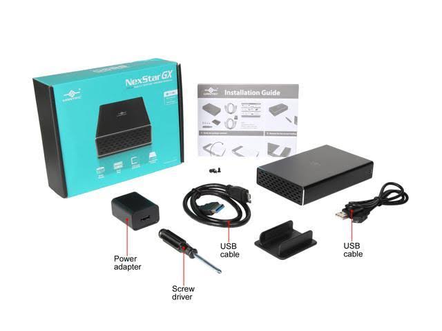 Black USB 3.0 Dual SATA SSD/HDD Raid Enclosure U789173