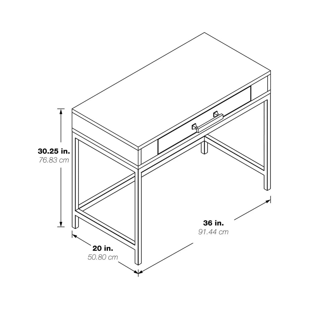 36" Contemporary Wood Writing Desk B1996