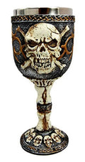 Skull Wine Goblet Chalice Figurine J80227