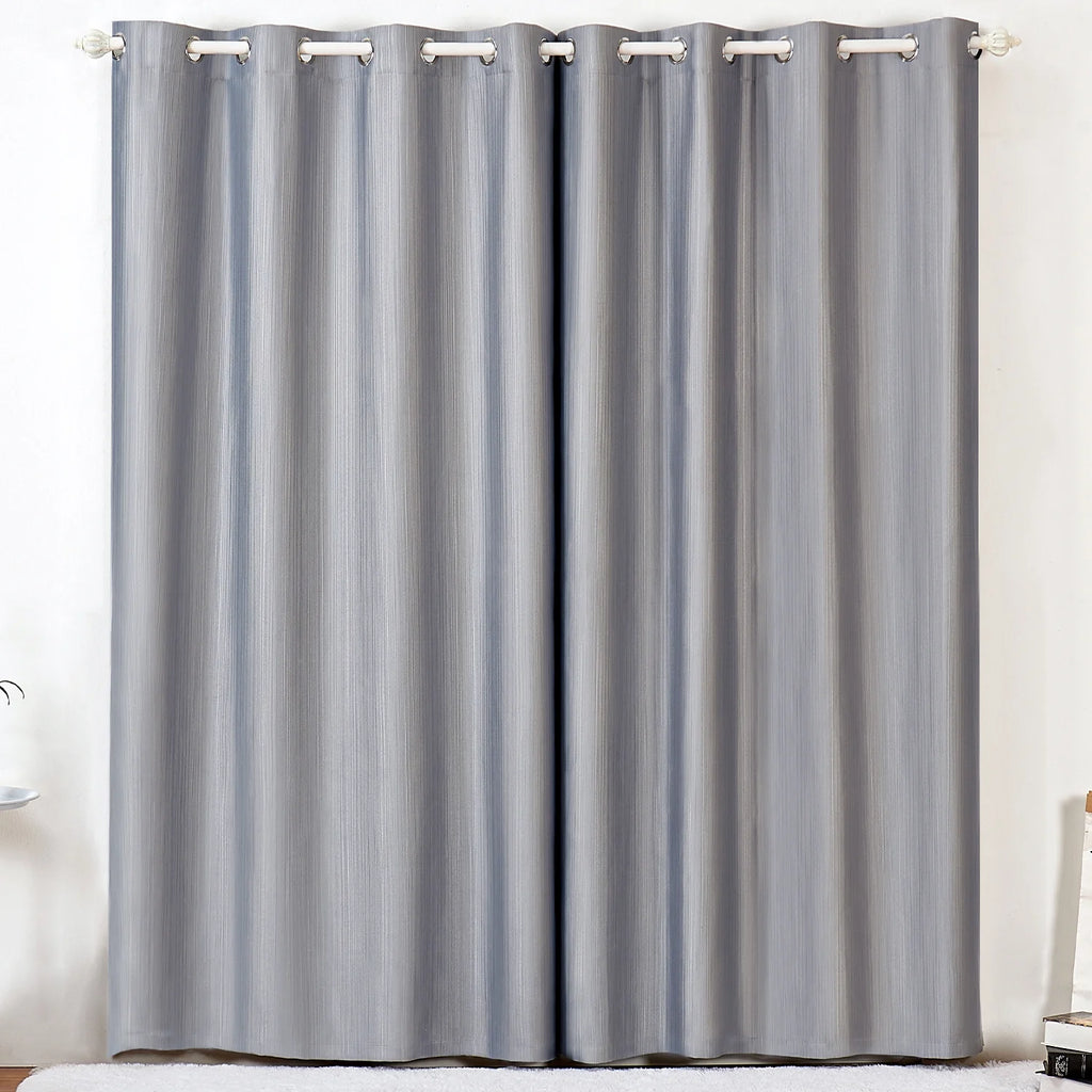 90% Blackout Curtains Set of 2 Panels, Light Gray, 52 x 84 inch C91312