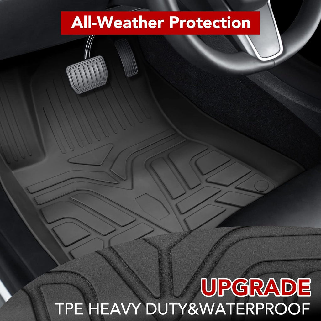 TPE Full Set Waterproof Floor Mats for Model 3 2021 2022 Y139