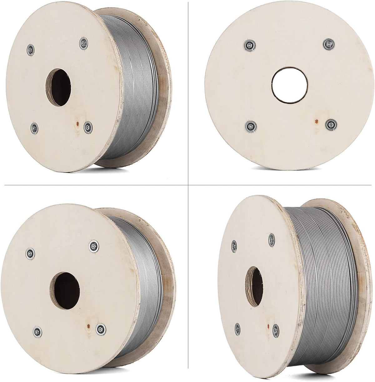 T316 Stainless Steel Wire Rope 1/8 1x19 Cable Railing B9406