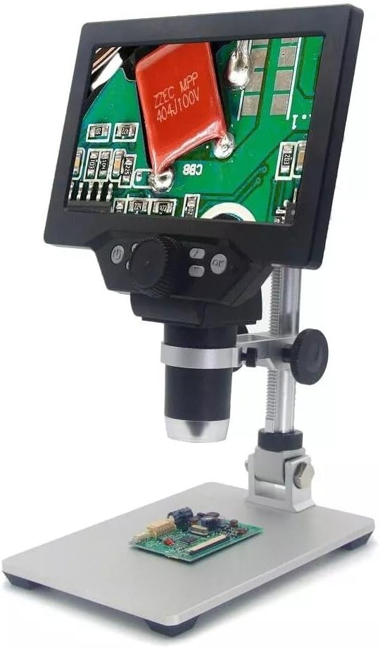 12MP 7 Inch LCD Digital Microscope with Aluminum Alloy Stand I839
