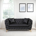 PU Upholstered Loveseat Sofa with Metal Legs M989