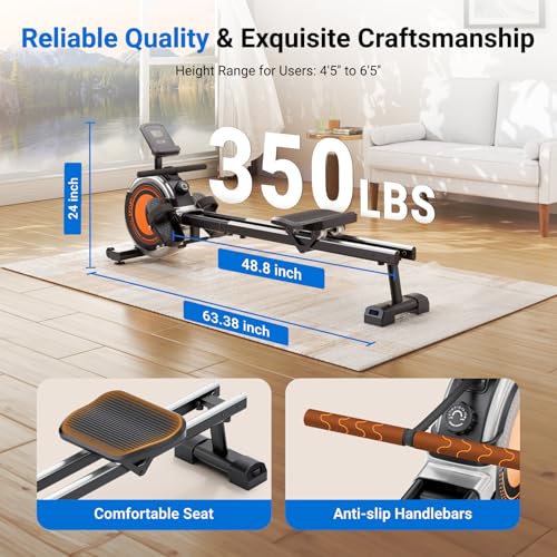 Magnetic Rowing Machine 350 LBS 16 Levels O5048
