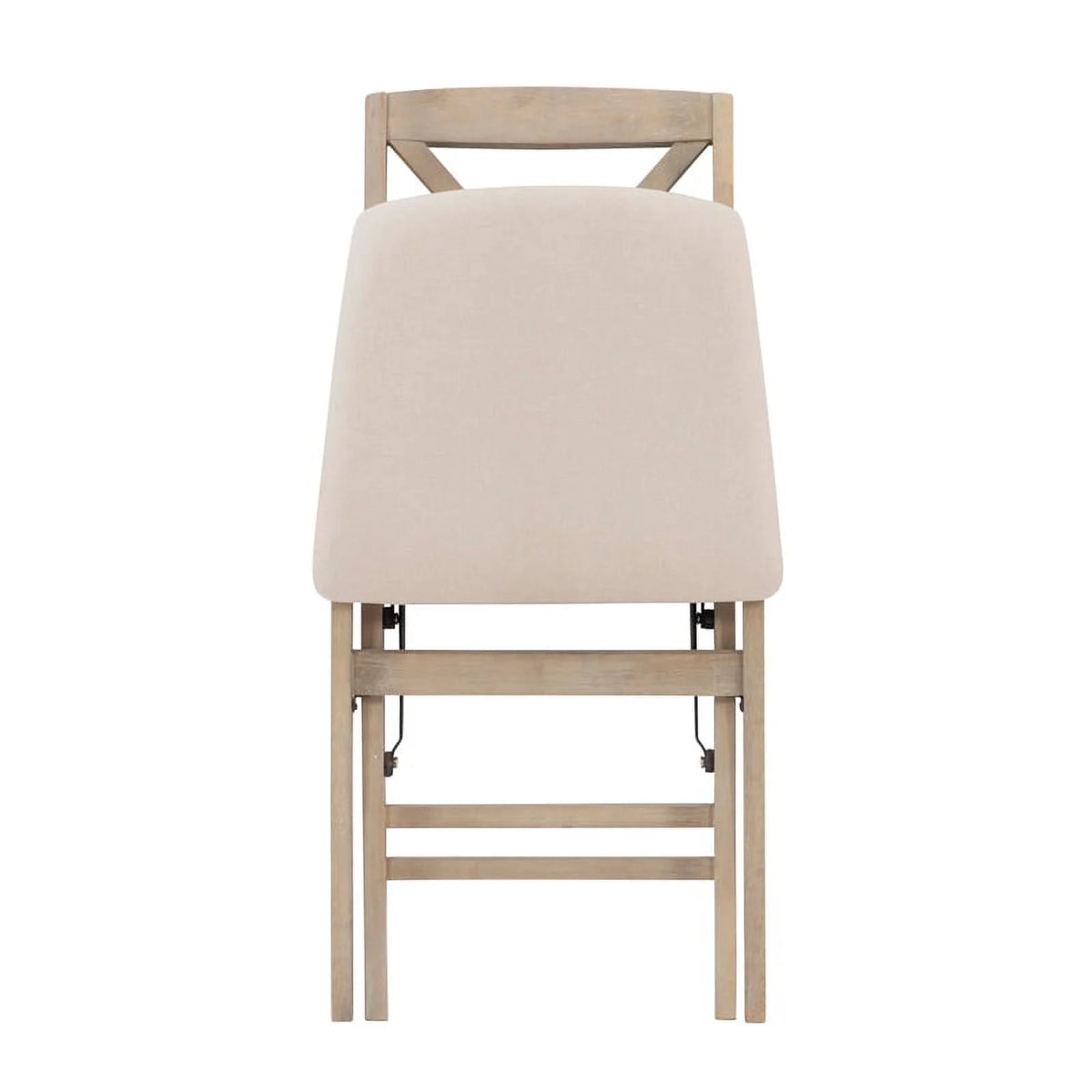 Set of Two Graywash Wood Folding Chairs U7712