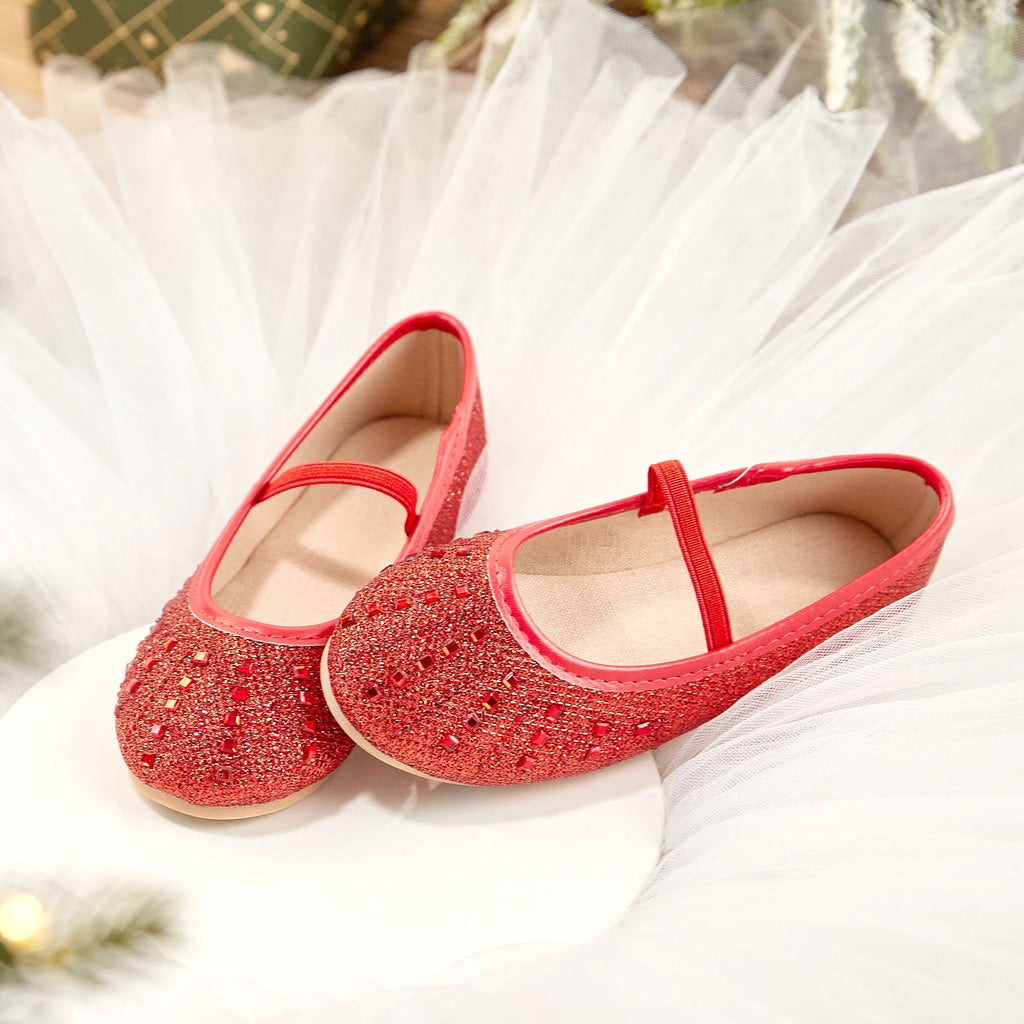 Girls Mary Jane Ballerina Flats Size 9 Slip-on Shoes A683