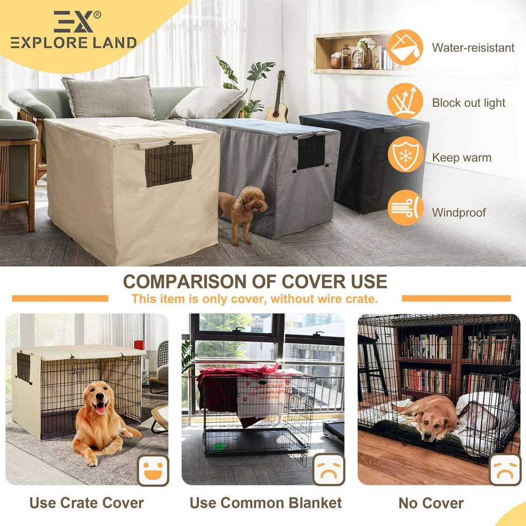 Dog Crate Cover Polyester Pet Kennel Cover Q2721