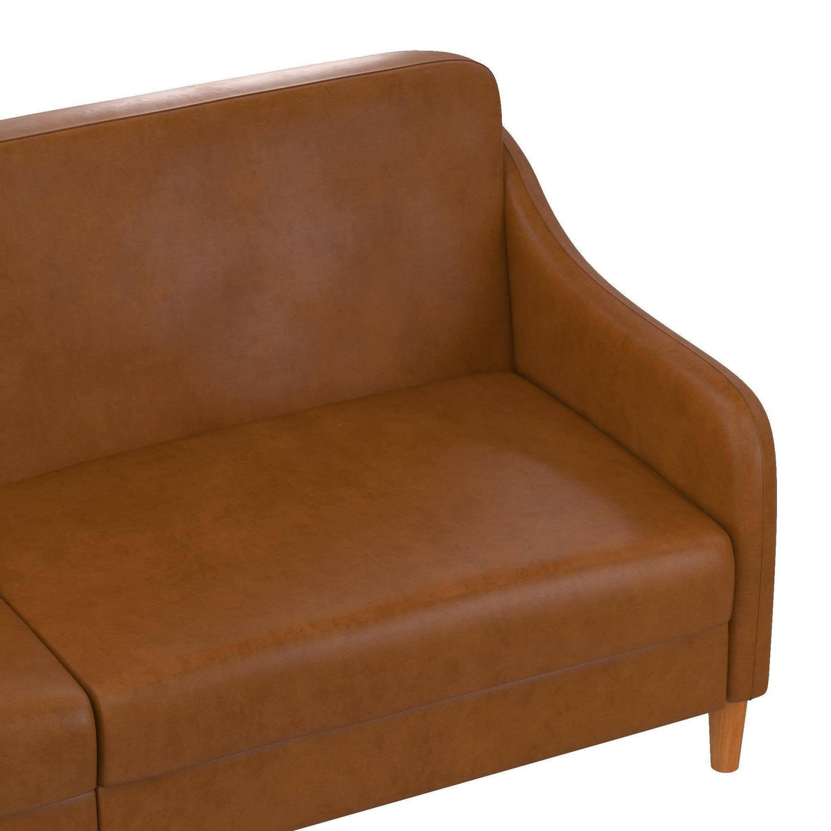 Camel Faux Leather Futon Z8401