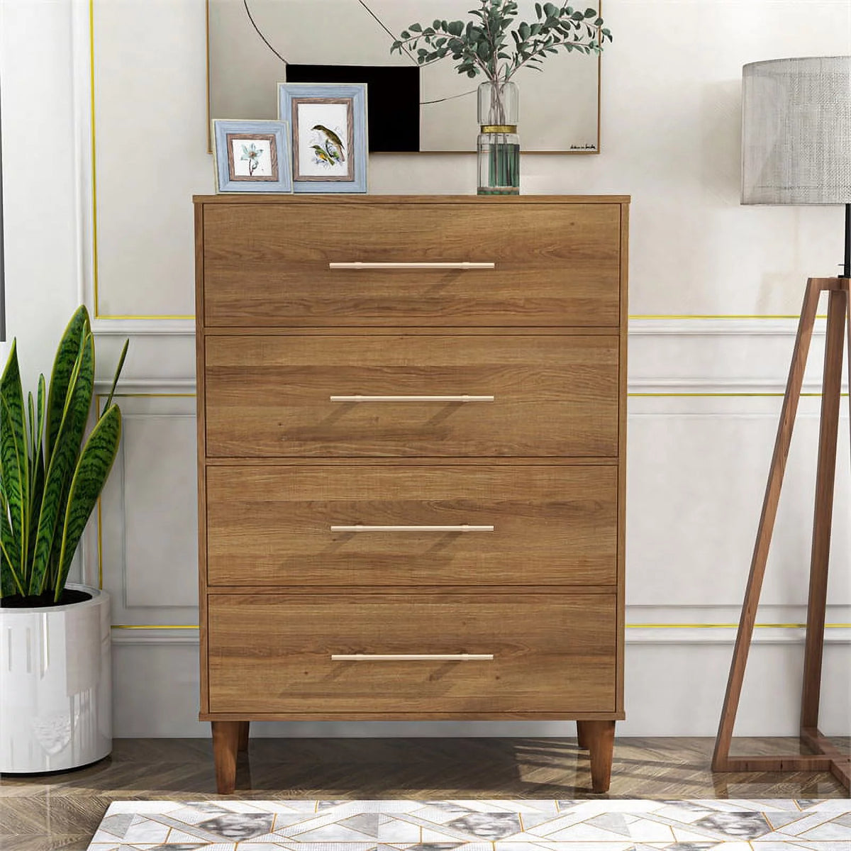 Farmhouse Wood 4-Drawer Chest X5457