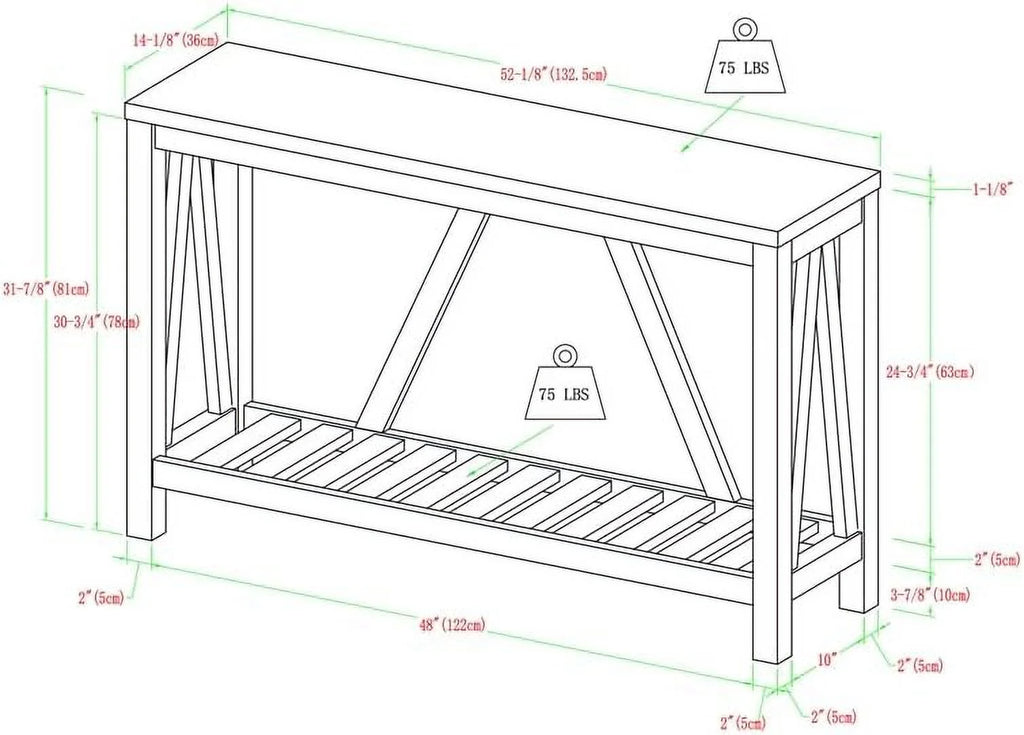 Rustic Entry Console Table G261617