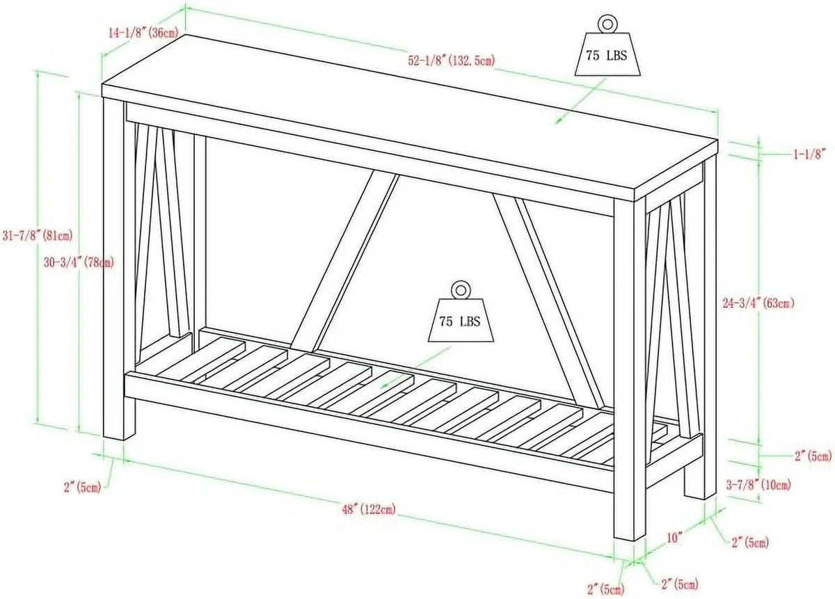 Rustic Entry Console Table G261617