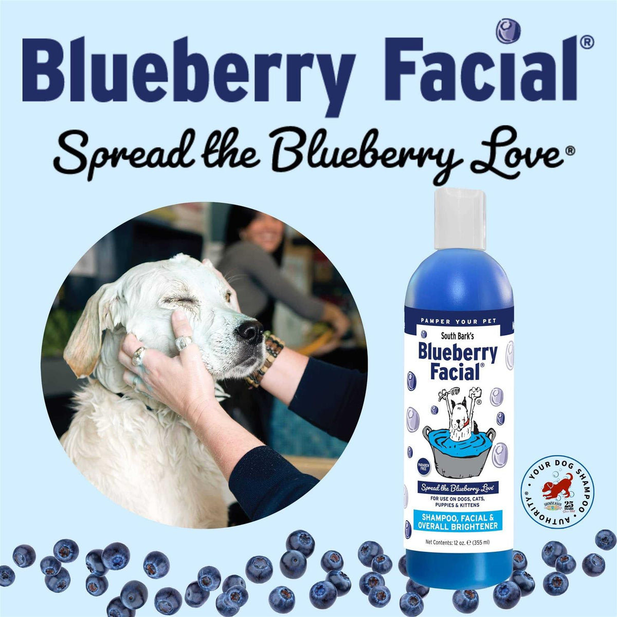 Blueberry Facial Shampoo for Dogs & Cats 2 Pack C562