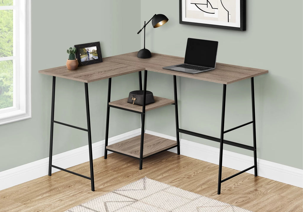 L Shape Brown Laminate Computer Desk V816944