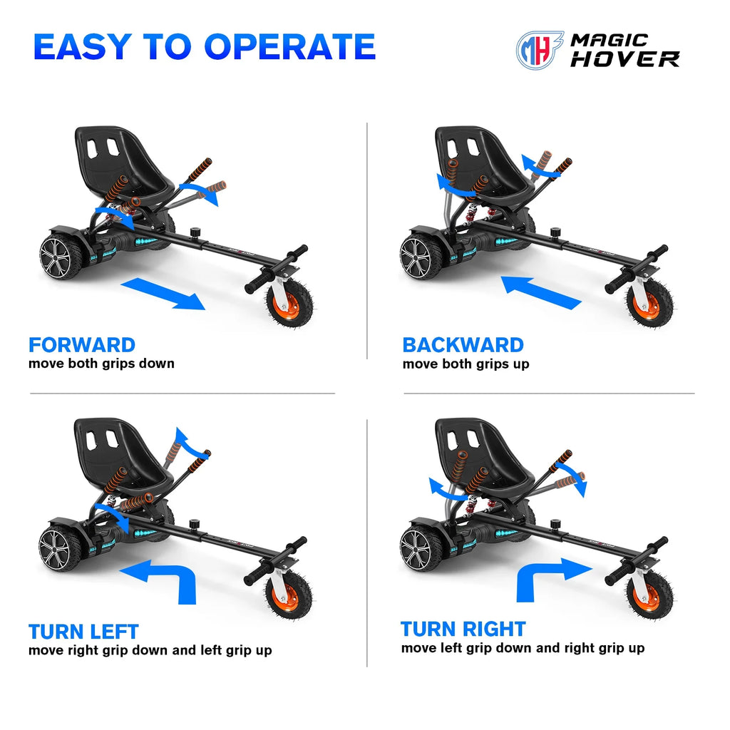 Hoverboard with Seat Attachment, Balancing Scooter N668018