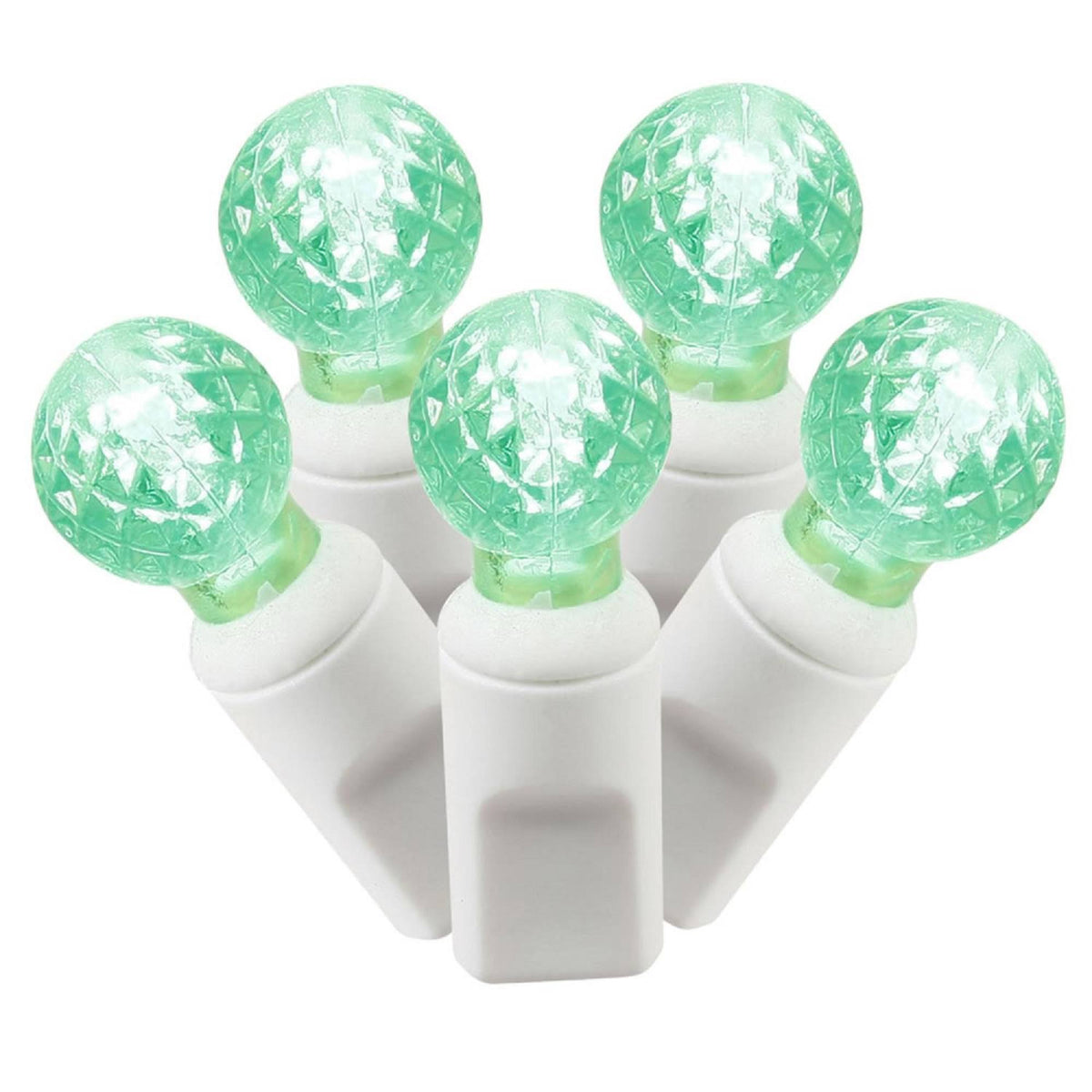 100ct Green LED Christmas Lights - 33' White Wire X690158
