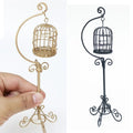 Miniature Metal Bird Cage Dollhouse Decoration O2466