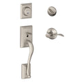 Satin Nickel Single Cylinder Handleset with Accent Lever G8294