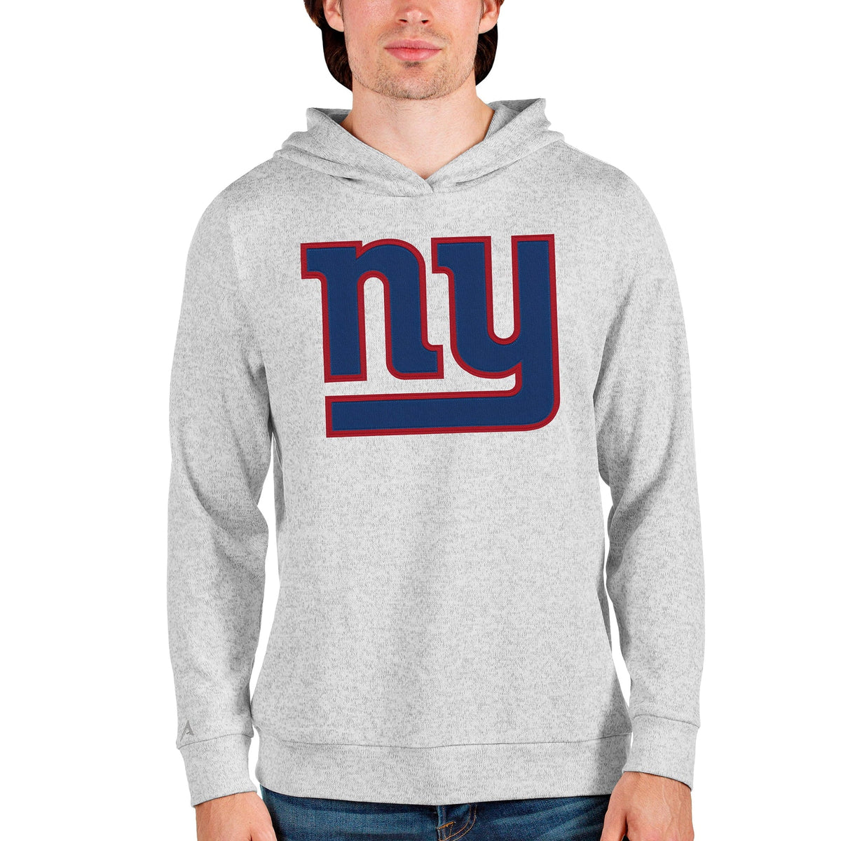 Heathered Gray New York Giants Pullover Hoodie E32521