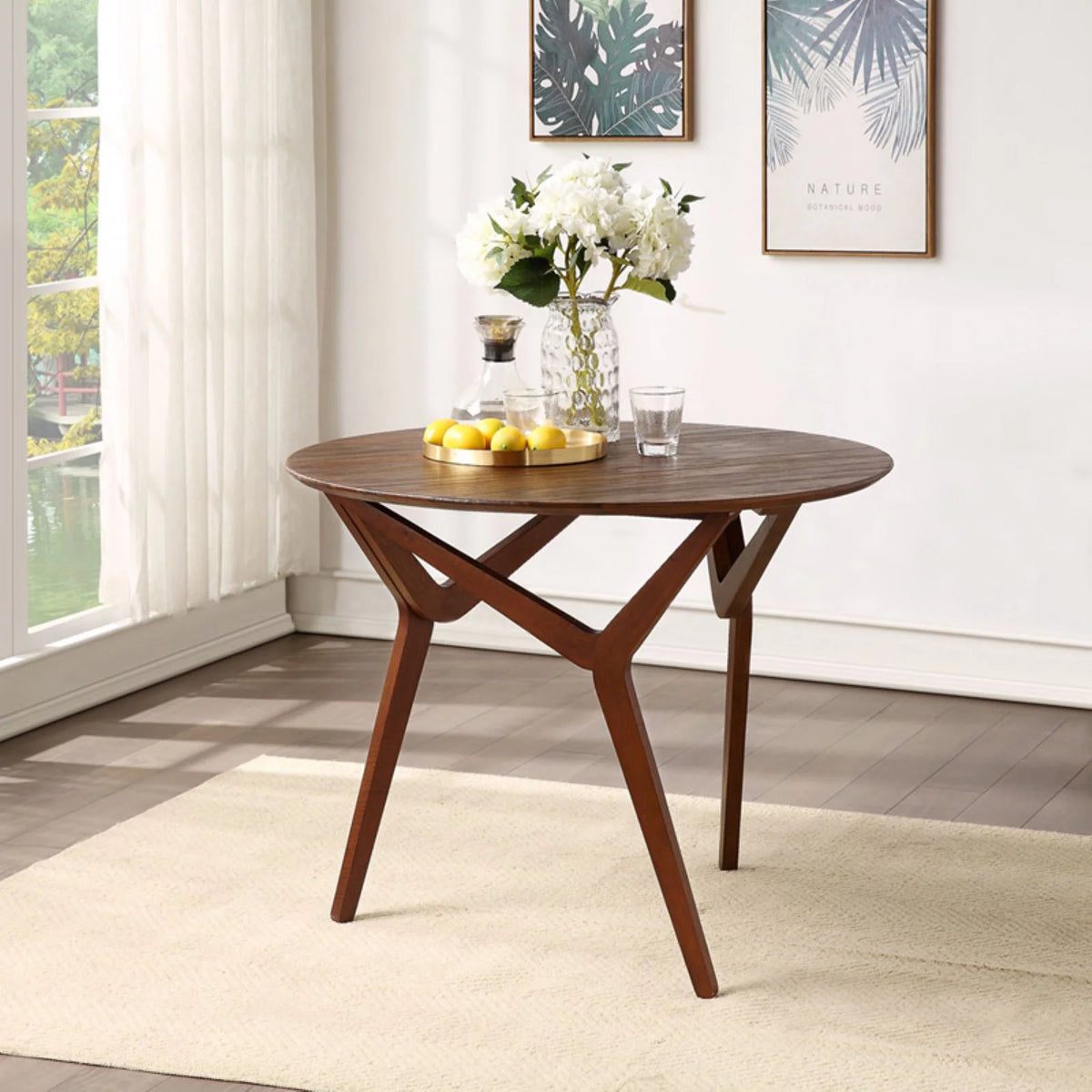 Adjustable Round Wood Dining Coffee Table S26068