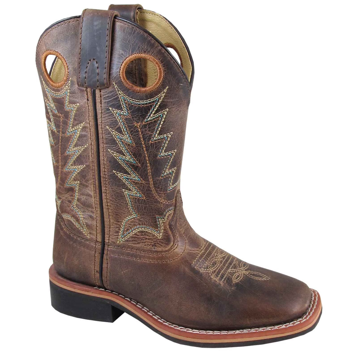 Brown Waxed Distress Cowboy Boots O668