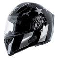 Gloss Black Captain Shadow Full Face Motorcycle Helmet X2966