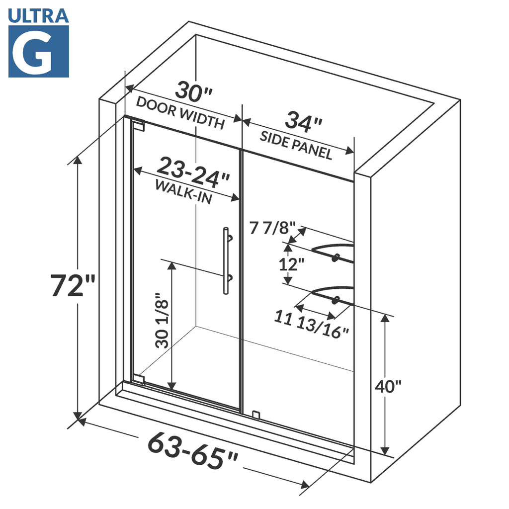 Pivot Shower Door Brushed Nickel Q7961