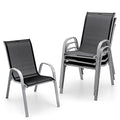 Set of 4 Stackable Metal Patio Chairs C881131