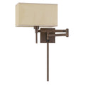 12x22 Wall Swing Arm Reading Lamp with Fabric Shade Rust Q87492
