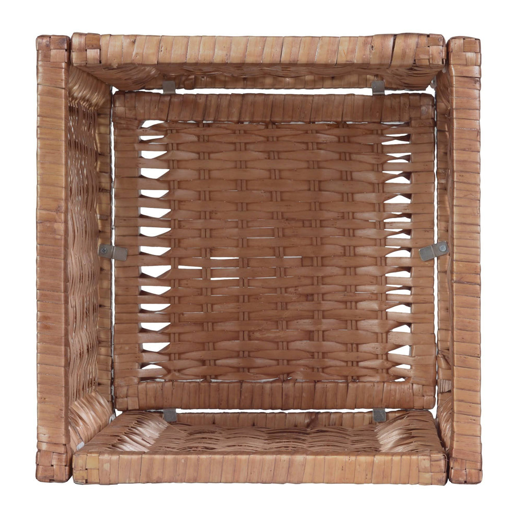 Truffle/Natural 2 Cubes and 2 Wicker Baskets Storage Set V597