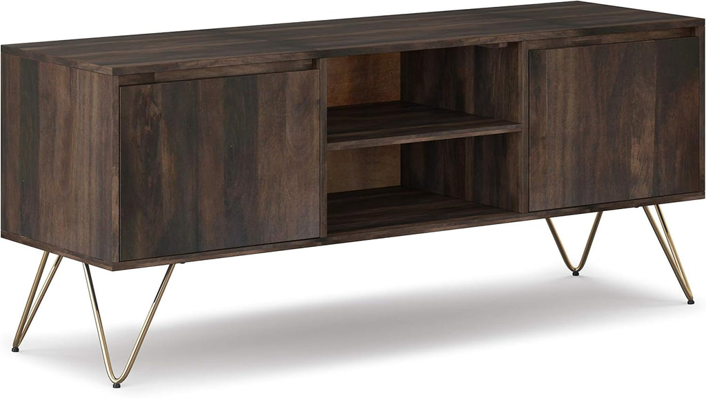 60 inch Solid Wood TV Media Stand in Grey E1839