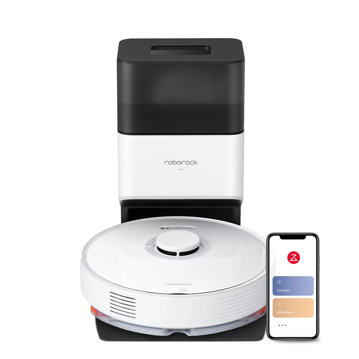 Robot Vacuum Cleaner with Auto-Empty Dock, 4200Pa Suction, White J3004