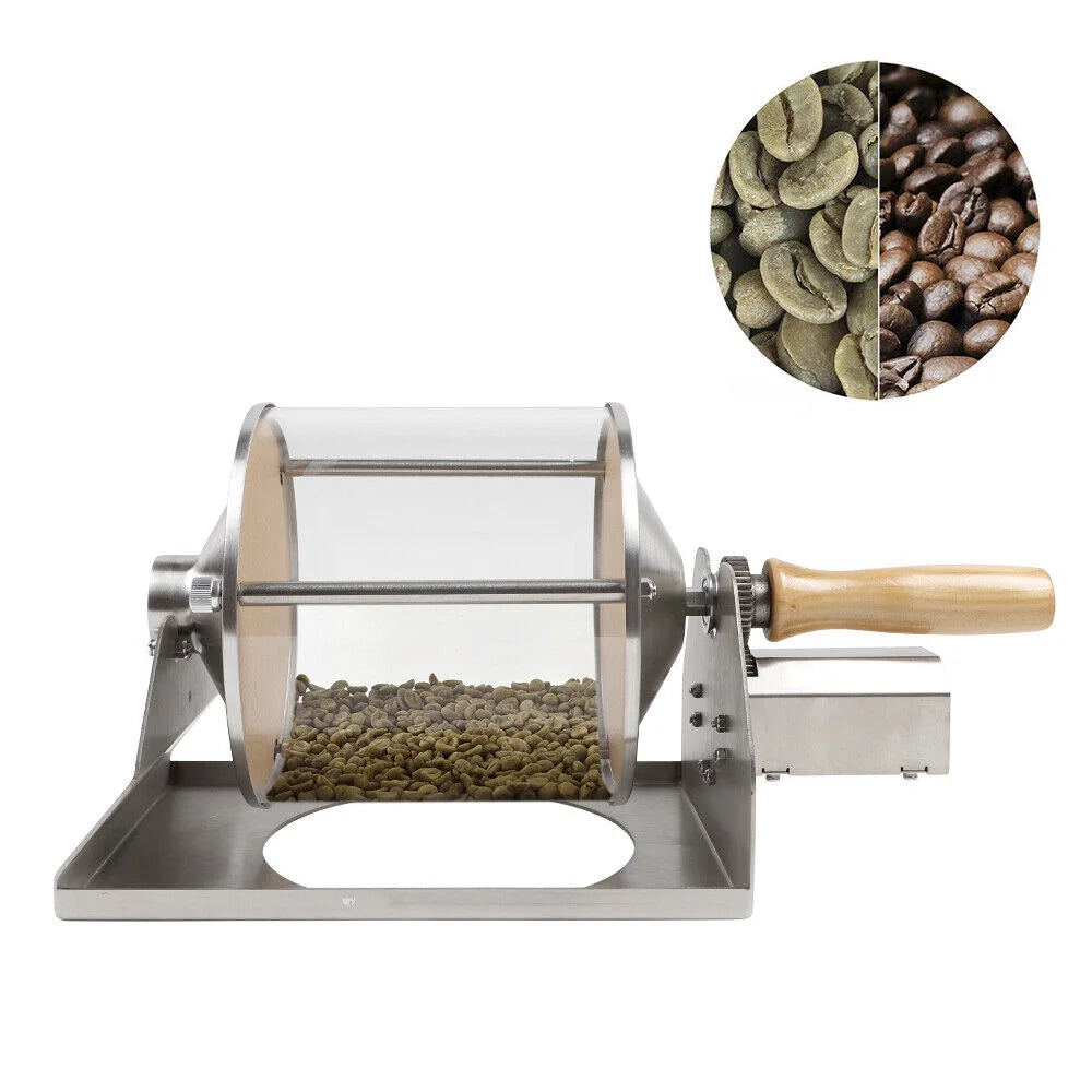 Glass Drum Coffee Bean Roaster with Handle W86224