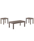 Brown Wooden Coffee Table Set, 3 Piece O3164
