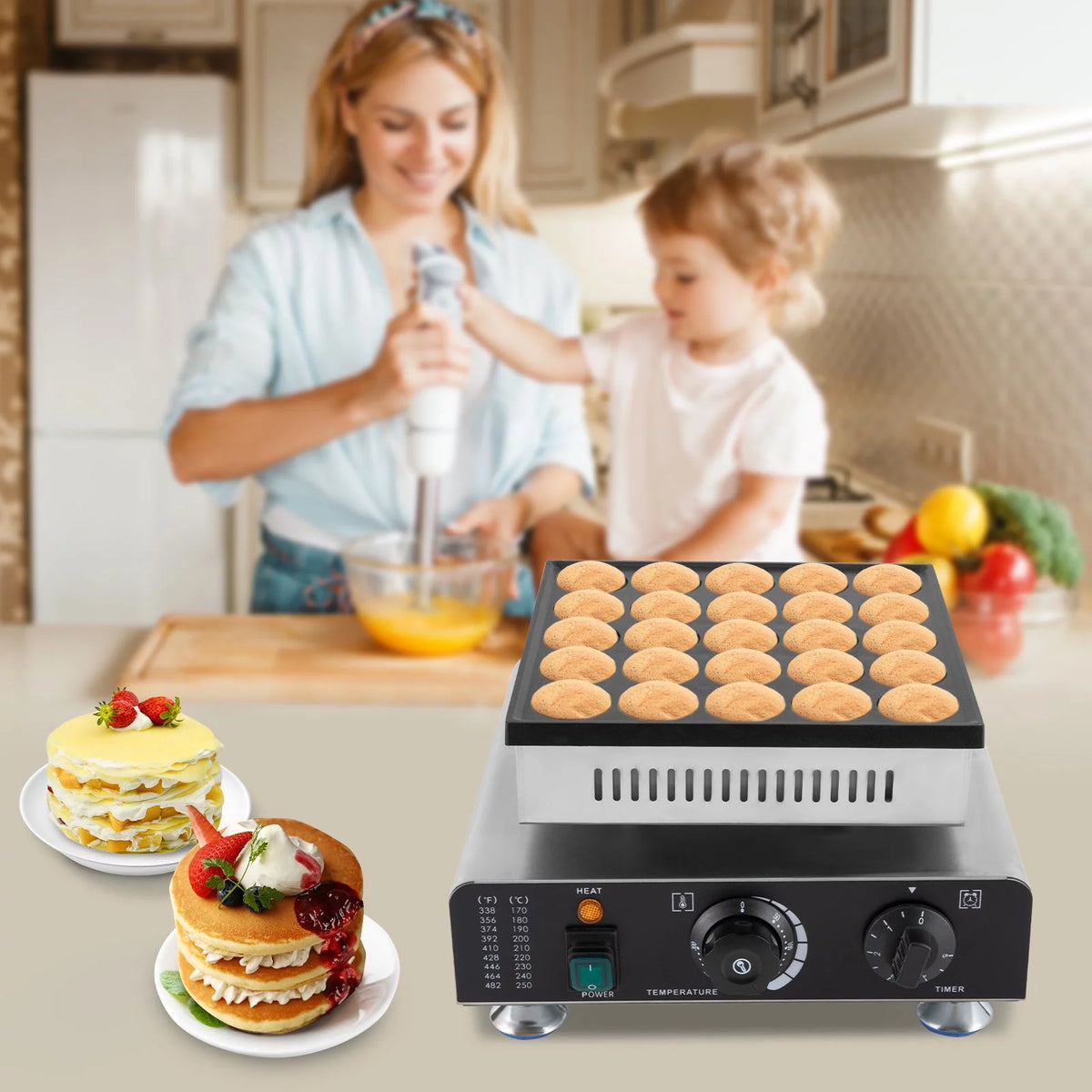25 PCS Non-stick Electric Pancake Maker K7186
