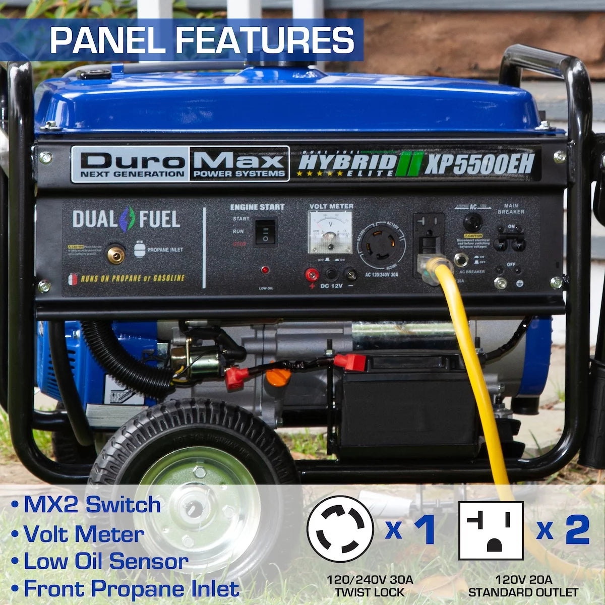 5500-Watt Dual Fuel Portable Generator R27526