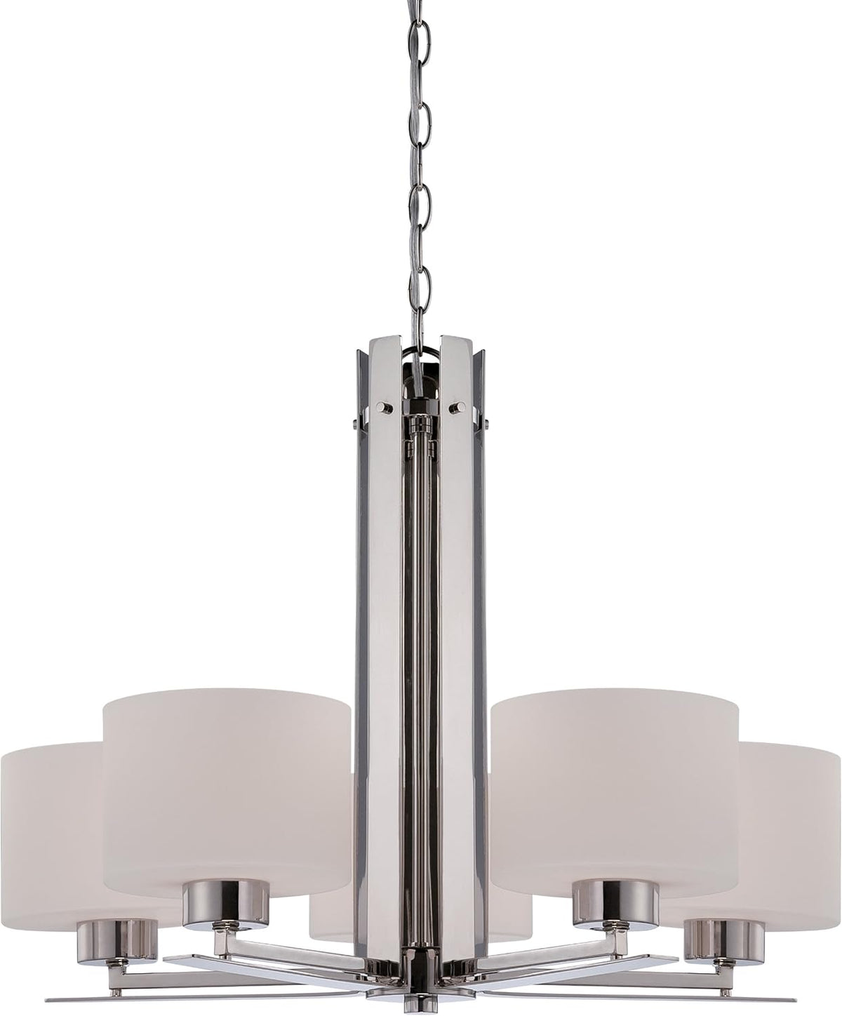 Two Light Vanity with Etched Opal Glass Polished Nickel Fixture T46815