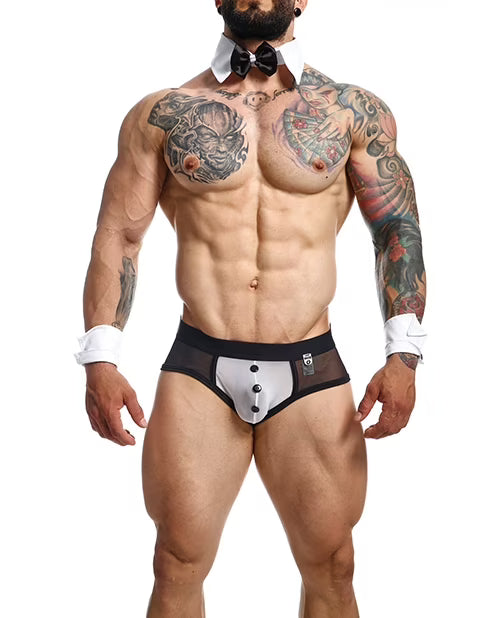 Black/White Sm Bow Tie Brief W423071