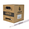 RG6 Coaxial Cable Dual Shield 18 AWG White E2246