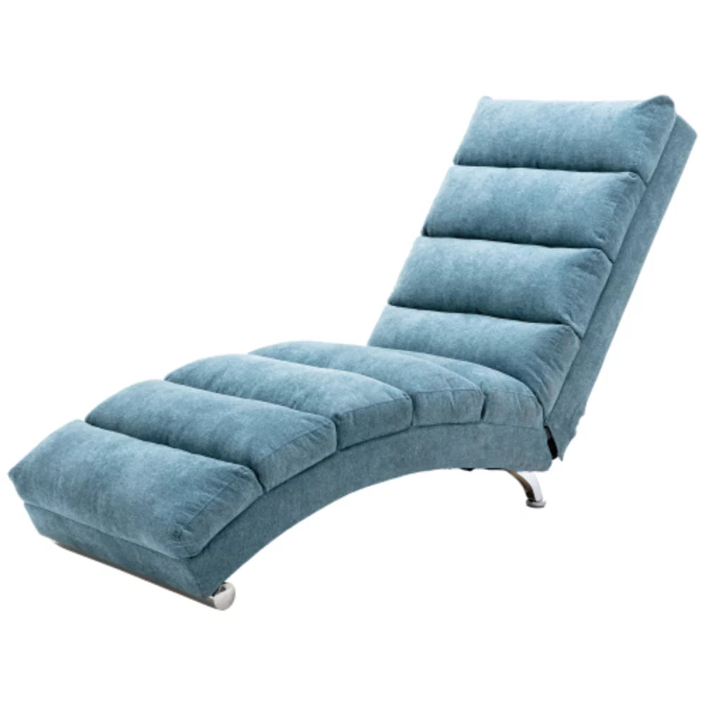 Blue Linen Chaise Lounge E81159