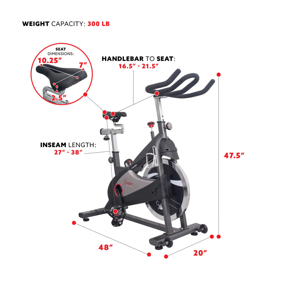 Stationary Belt Drive Indoor Cycling Exercise Bike with 40 Lb. Flywheel P2808