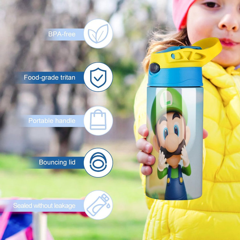 Insulated Stainless Steel Water Bottle With Straw N36095