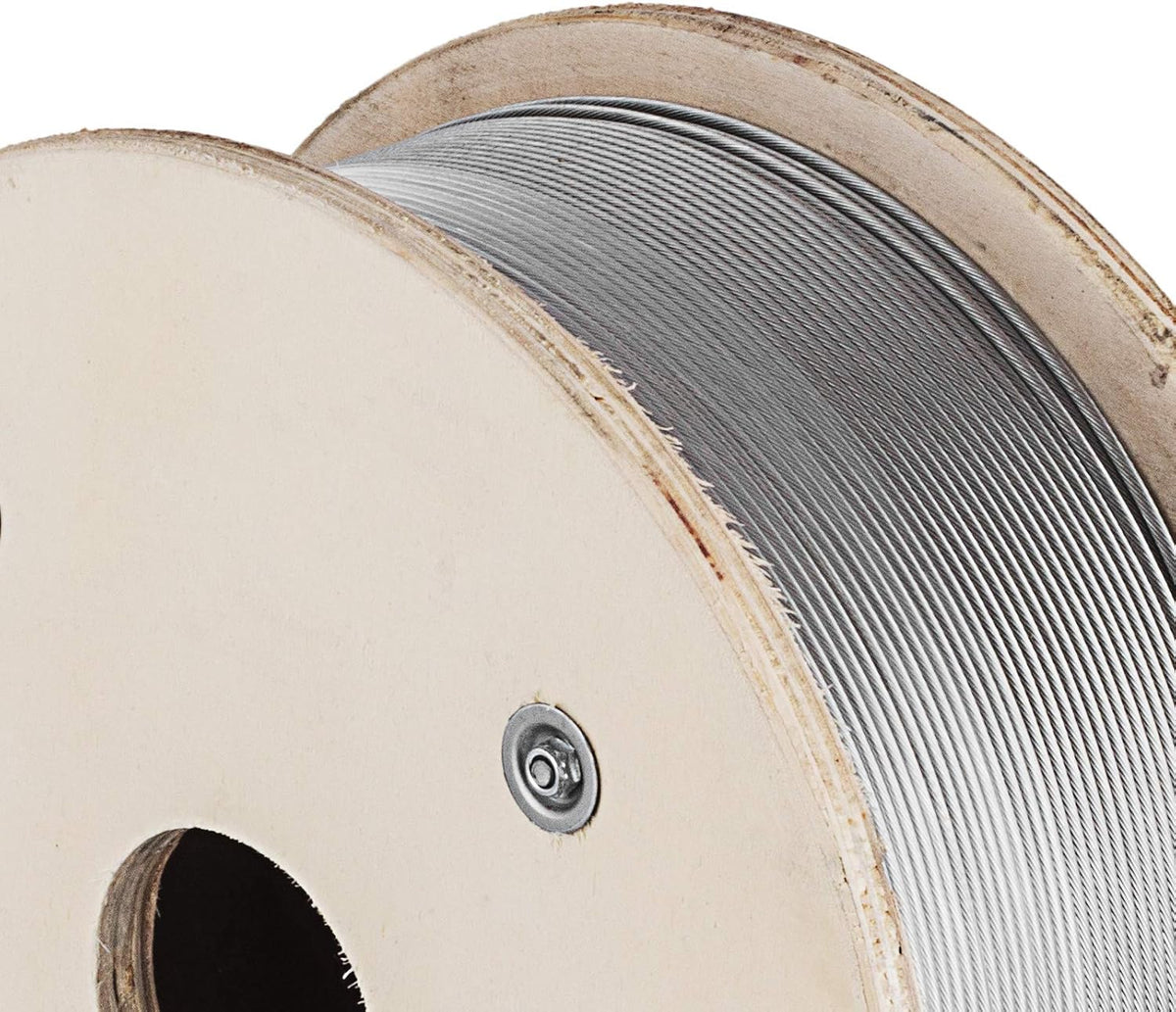 T316 Stainless Steel Wire Rope 1/8 1x19 Cable Railing B9406