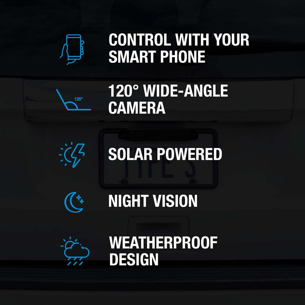 Solar Powered 1080p HD Backup Camera P68506