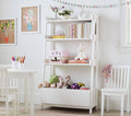 Angled White Bookcase H320