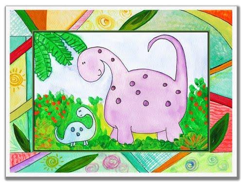 Red Dinosaur Rectangle Wall Plaque Z93137