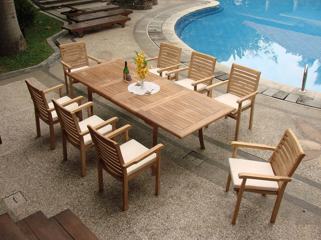 4 Teak Wood Stacking Dining Chair O7422