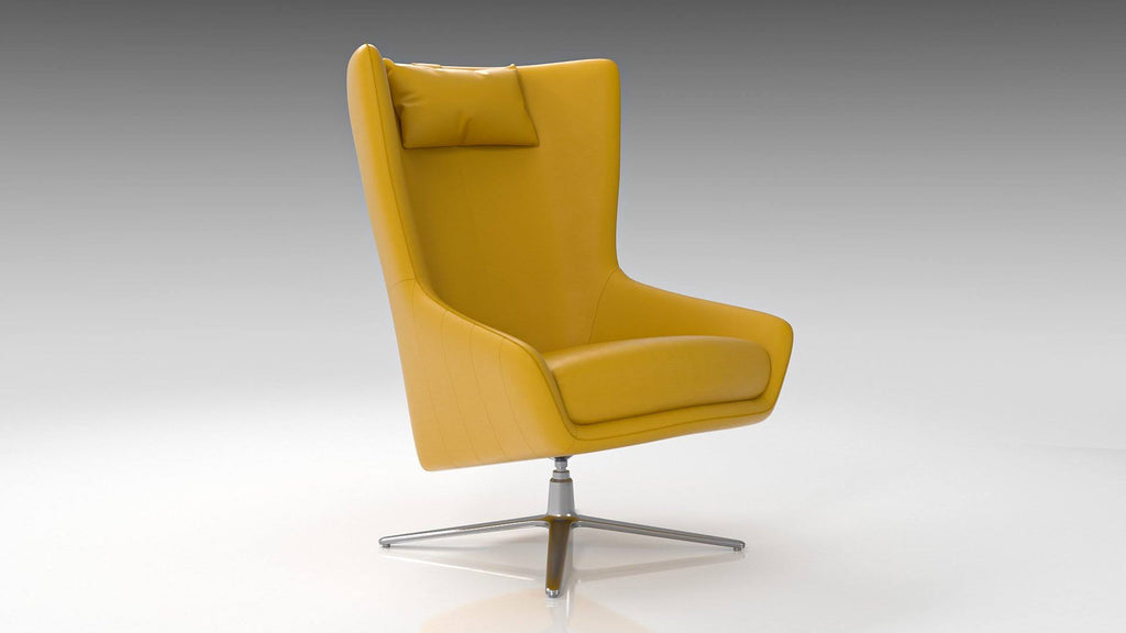 Accent Chair Light Gray Eco Leather Q531
