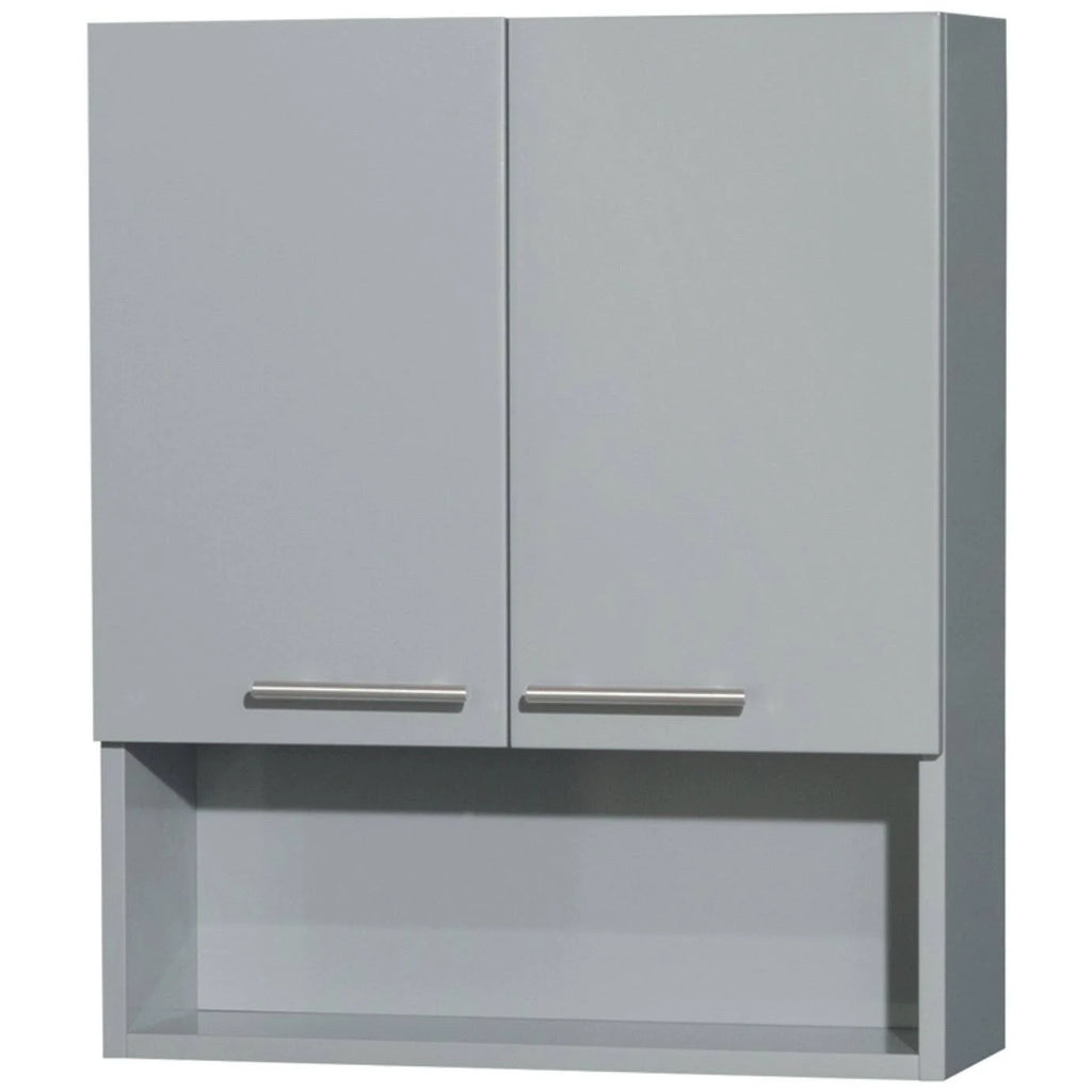 Dove Gray Wall-Mounted Storage Cabinet Q859407